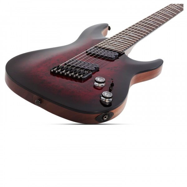 Schecter Omen Elite-7 MS, Black Cherry Burst body
