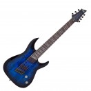 Schecter Omen Elite-7 MS 7 String, See-Thru Blue Burst