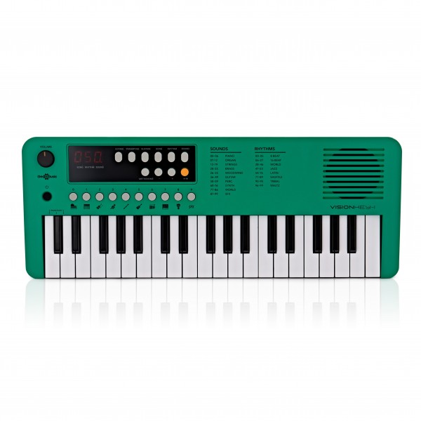 VISIONKEY-1 37 Key Mini Keyboard by Gear4music, Green - Starter Pack