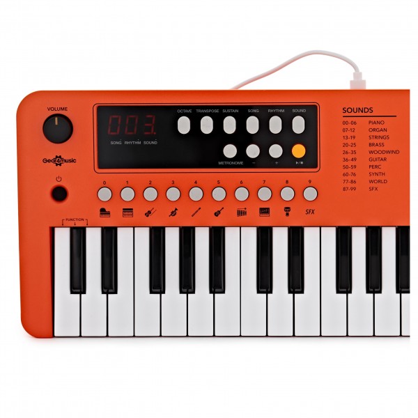 Axus 37 Mini Portable Keyboard in Sunshine Yellow - Cute Electric Piano For Beginners, Usb-C Or Battery Powered