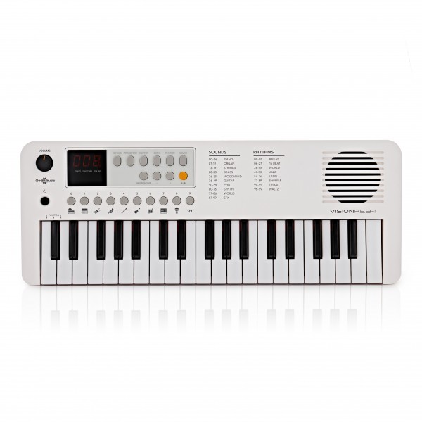 VISIONKEY-1 37 Key Mini Keyboard by Gear4music, White - Starter Pack