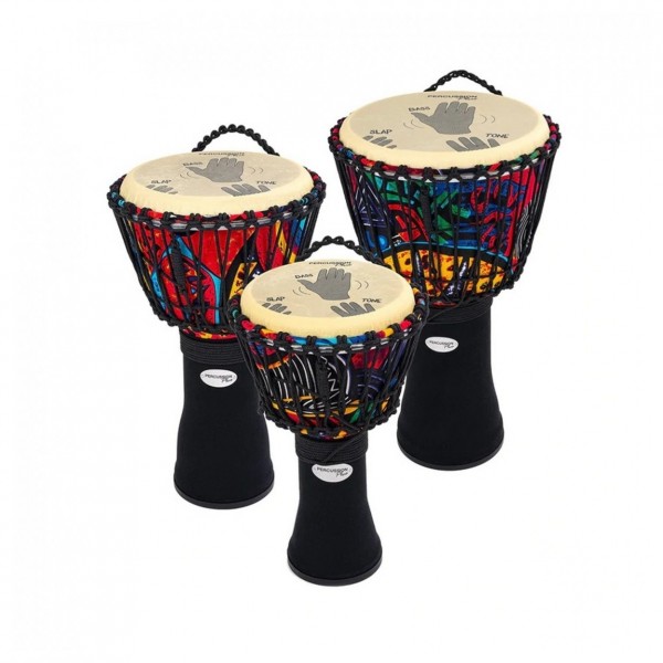 Percussion Plus Slap Djembe Pack, Rope Tuned, 3 Player Pack