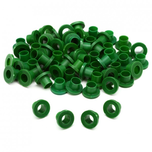 Danmar 100 Pack Nylon Tension Rod Washers, Green