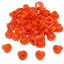 Danmar 100 Pack Nylon Tension Rod Washers, Orange