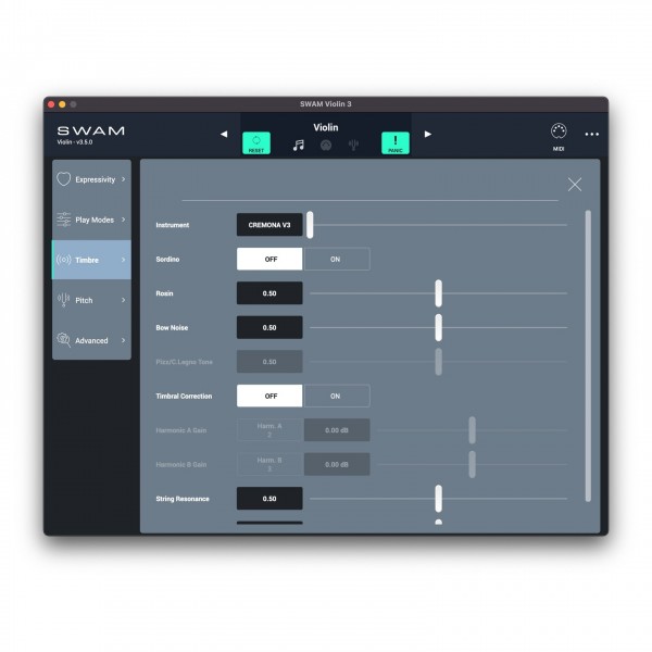 SWAM Violin v3 - Timbre