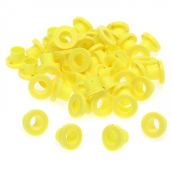 Danmar 100 Pack Nylon Tension Rod Washers, Yellow