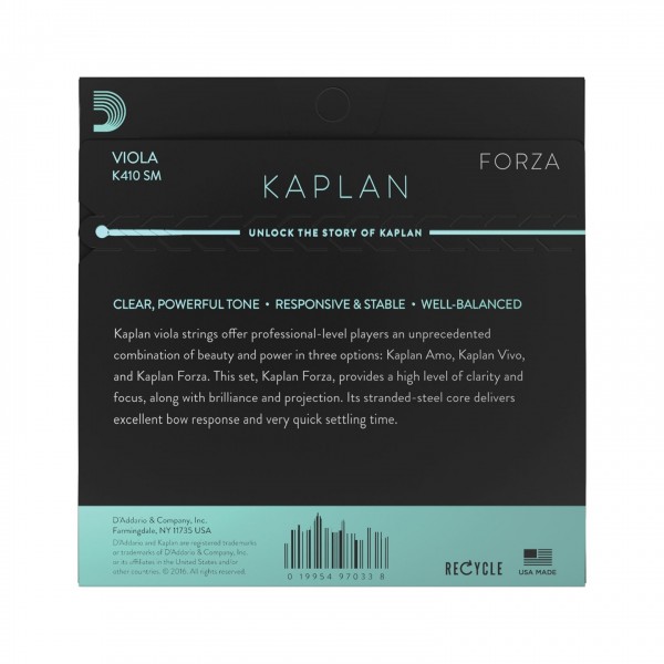 D'Addario Kaplan Forza Viola Strings Set - Detail 2