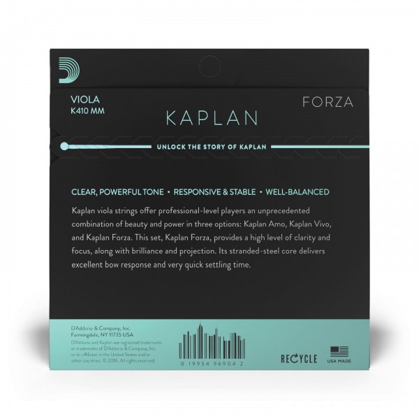 D'Addario Kaplan Forza Viola Strings Set - Detail 2