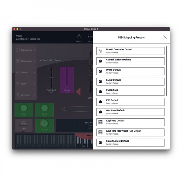 Double Reeds v3 Virtual Instrument - Main Menu