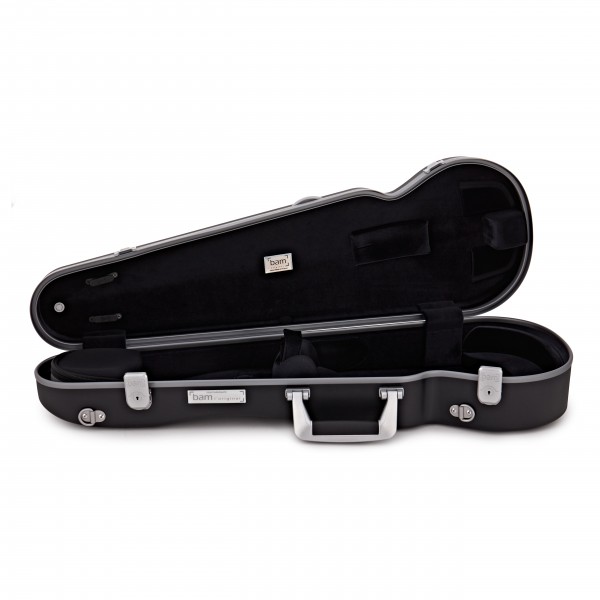 BAM L'Opera Supreme Polycarbonate Violin Case, Black & Silver Handle