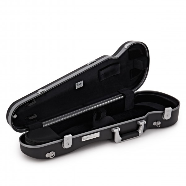 BAM L'Opera Supreme Polycarbonate Violin Case, Black & Silver Handle