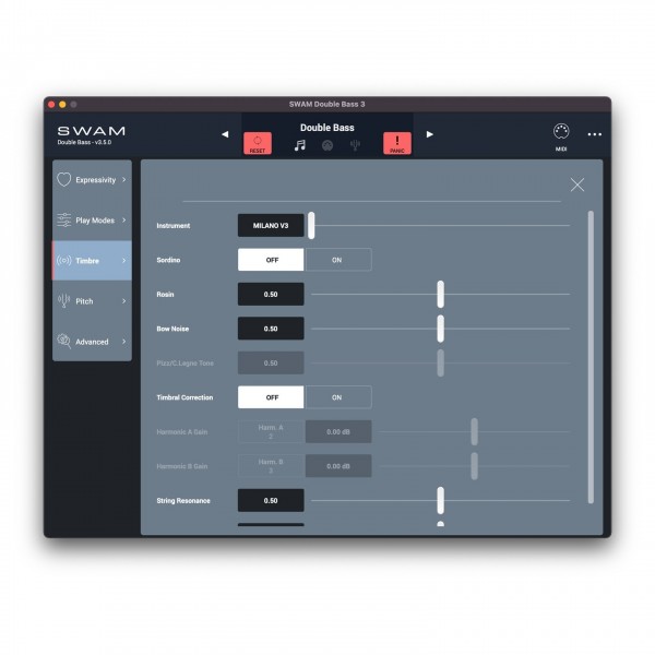 SWAM Double Bass v3 Virtual Instrument - Timbre