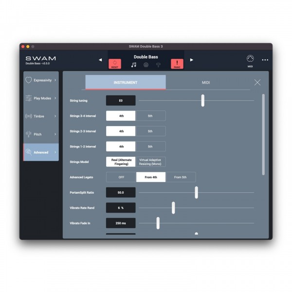 Double Bass Instrument Plugin - Advanced
