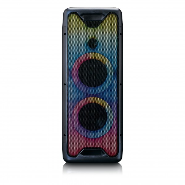 Lenco PA-200 Bluetooth Party Speaker - Front, Multicoloured Lights