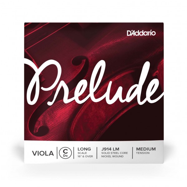 D'Addario Prelude Viola Single C String, Long Scale, Medium Tension