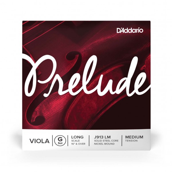 D'Addario Prelude Viola Single G String, Long Scale, Medium Tension