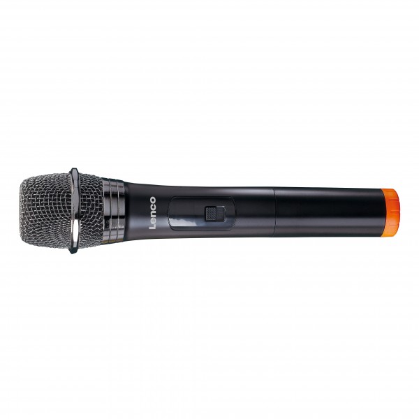 Lenco MCW-020 2 Wireless Mics with Portable Receiver - Orange Microphone, Horizontal