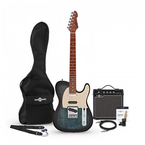 Knoxville Select Electric Guitar SSS + Amp Pack, Denim Burst