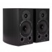 Wharfedale Diamond 9.1 Black Bookshelf Speakers With Stands Side View