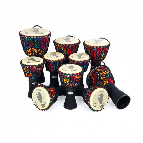 Percussion Plus Slap Djembe Pack, Rope Tuned, 10 Player Pack