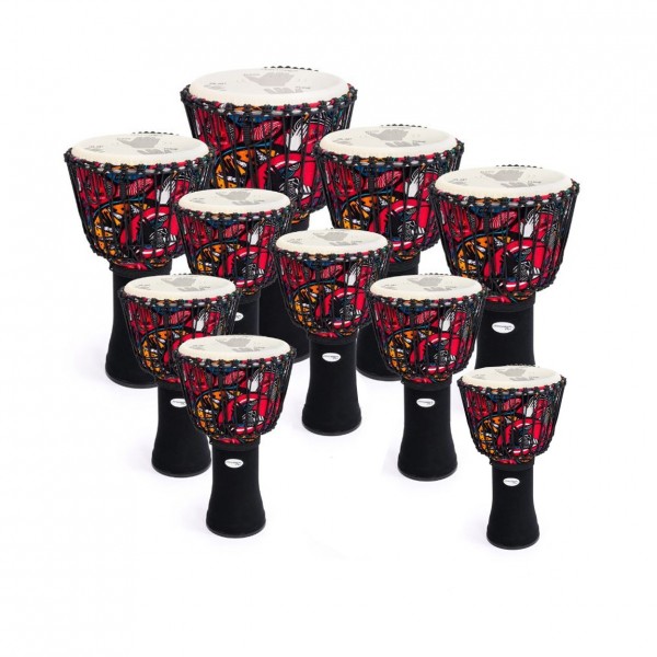 Percussion Plus Slap Djembe Pack, Rope Tuned, 10 Player Pack