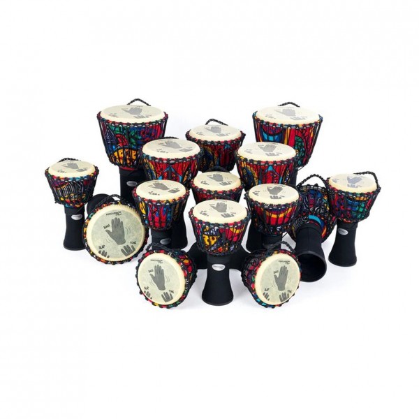 Percussion Plus Slap Djembe Pack, Rope Tuned, 15 Player Pack