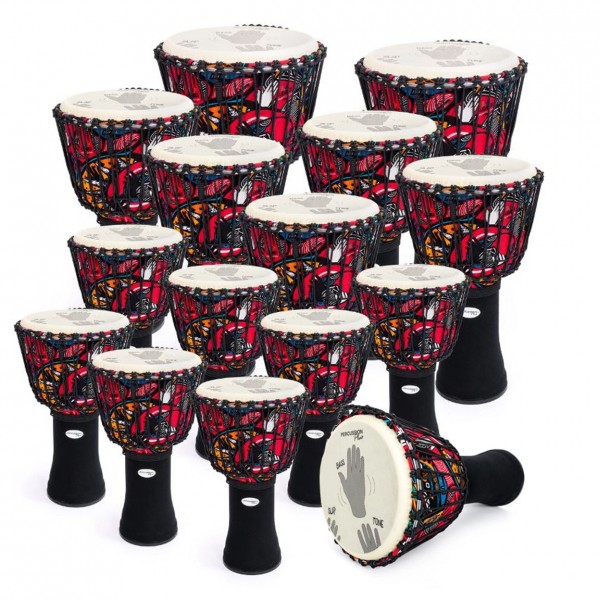Percussion Plus Slap Djembe Pack, Rope Tuned, 15 Player Pack
