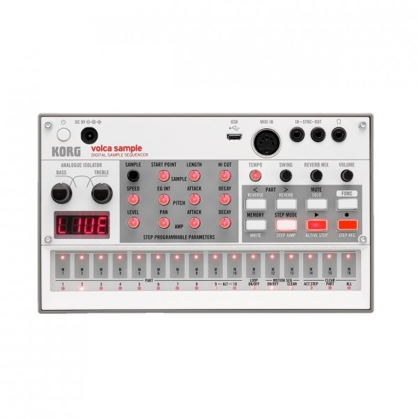 Korg Volca Sample (2020) Digital Sample Sequencer - Top