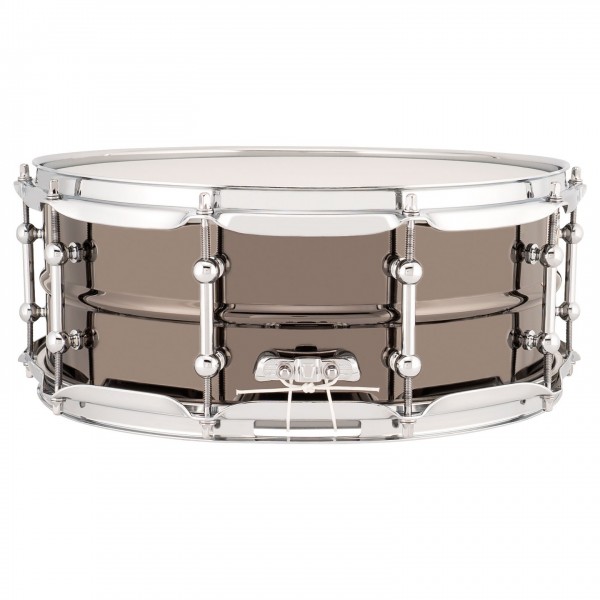 Ludwig Universal 14'' x 5.5'' Black Brass Snare Drum, Chrome Hardware - Back