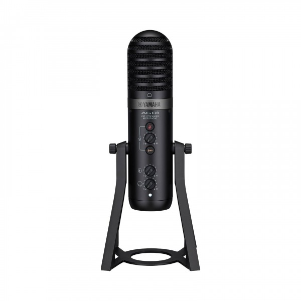 Yamaha AG01 USB Microphone, Black - front