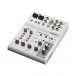 Yamaha AG06 MK2 6 Channel Mixer with USB Interface, White - Angled