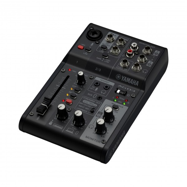 Yamaha AG03 MK2 3 Channel Mixer with USB Interface, Black at