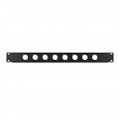 19" Rack 8 x XLR Faceplate, 1U by Gear4music