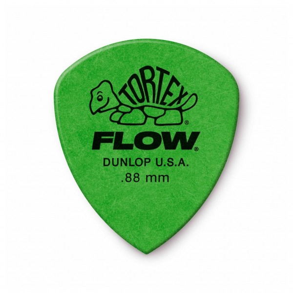 Dunlop Picks Tortex Flow Green 0.88mm, Pack 12