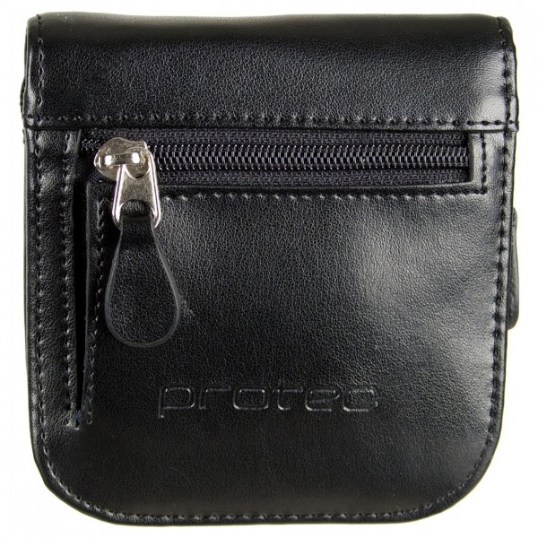 Protec L220 2 Piece Trumpet Mouth Piece Pouch, Black Leather