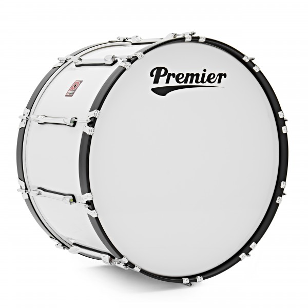 Premier Marching Parade 26” x 14” Bass Drum, White