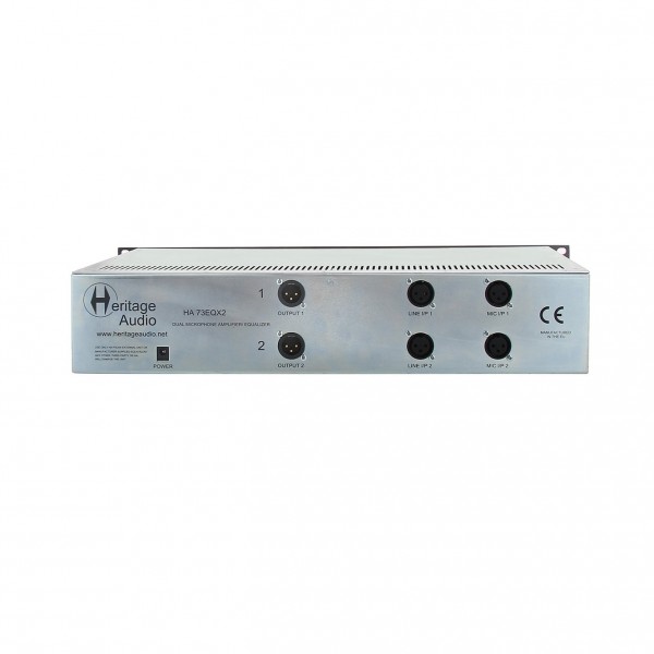 Heritage Audio HA73EQX2 Elite, Mic Preamp DI EQ - Back