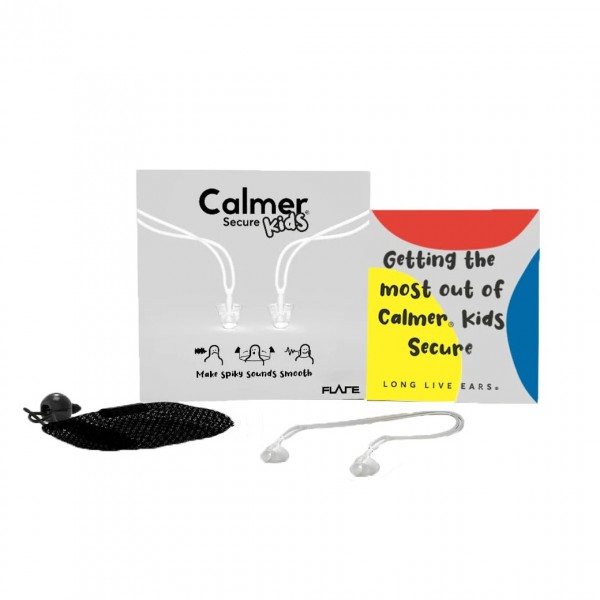 Flare Audio Calmer Kids Secure, Translucent Silicone - Packaged