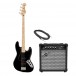Squier-Affinity-Jazz-Bass,-Black-&-15W-Bass-Amp-Pack