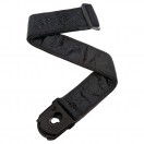 D'Addario 50PLB01 Planet Lock Guitar Strap, Black Satin