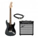 Squier Affinity Strat HH, Charcoal Frost Metallic & 10W Amp Pack