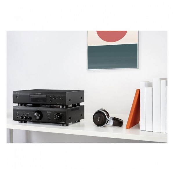 Denon PMA-600NE Amp & DCD-600NE CD Player Hi-Fi Package, Black at
