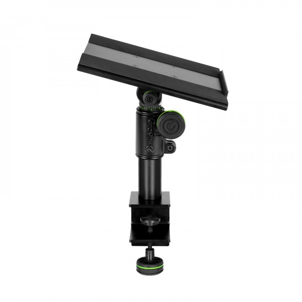 Gravity SP3102TM Flexible Studio Monitor Stand with Table Clamp - angled side