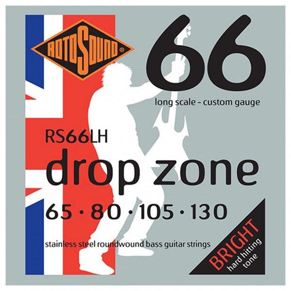 Rotosound RS66LH Stainless Steel Bass Guitar Strings, 65-130