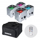 Equinox Colour Raider Lithium Battery Uplighter Pack, Chrome
