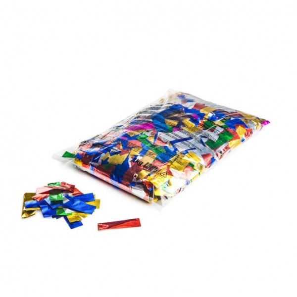 Magic FX 1kg Slowfall Confetti Rectangles, Metallic Multicolour