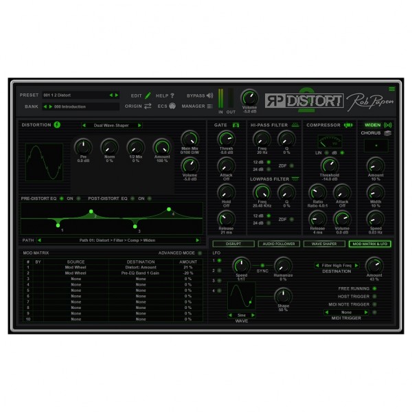 Rob Papen RP-Distort 2 - LFO