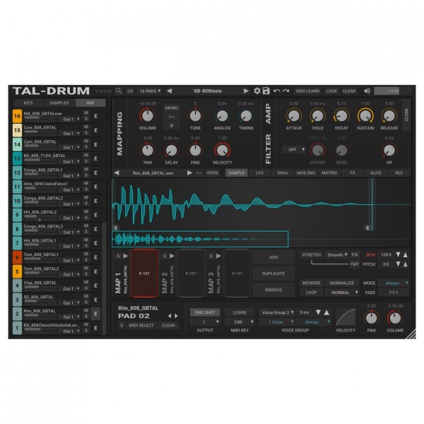 TAL Drum - GUI (Graphical User Interface)