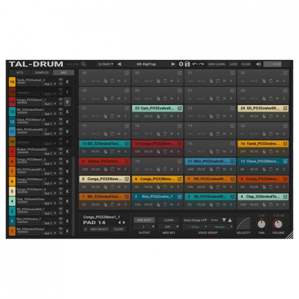 TAL Drum Sampler - Drum Pad 32