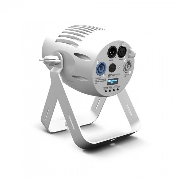 Cameo Q-Spot 40 WW Compact Spot, White - Rear, Angled